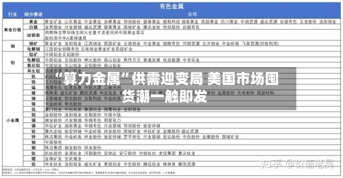 “算力金属”供需迎变局 美国市场囤货潮一触即发-第3张图片